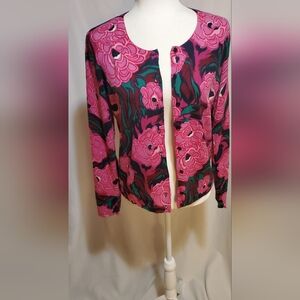 Talbots  Floral Cardigan